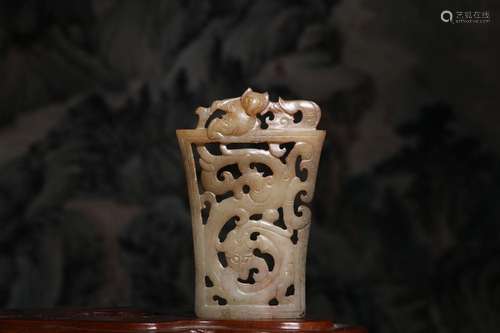 A: hetian jade palace with dragons press of the hand82.1 gra...