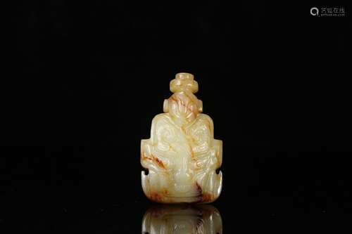 Ancient jade jade beast servants, hetian jade material, ooze...