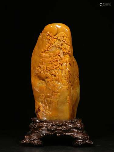 Wait. Shou field-yellow stone aniseed manual sculpture lands...