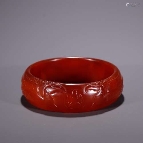 Old agate, double phoenix banglesSpecification: a thick 0.9 ...