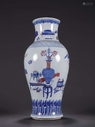 Blue and white, antique grain bottleSpecification: 31.5 mout...