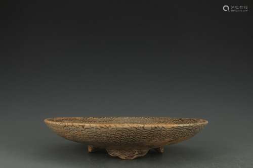 Tangyan valley and white twisted placenta three-legged bowl ...