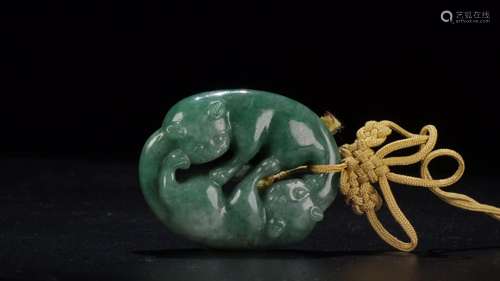 Jade: double the badger the pieceSize: 4.1 cm wide and 1.3 c...