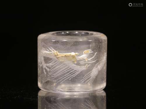 Natural crystal BanZhi dragon patternSpecification: 3.1 cm h...