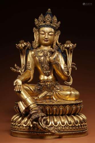 , "annual" copper green tara's statueHigh 28.7...