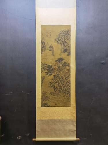 Of these, silk scroll landscapeDraw core X114.1 size 41.2 cm...