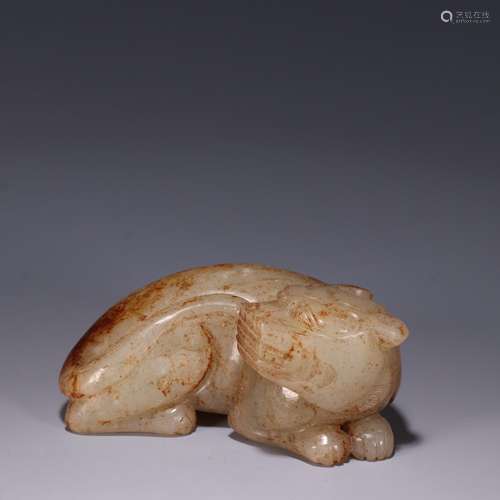 Hetian jade, benevolent to piecesSize: 3.6 cm long and 6.9 c...