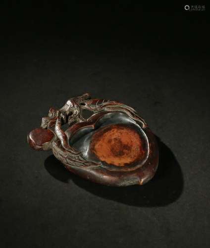 Red silk inkstone: peachStone for the materials collection f...