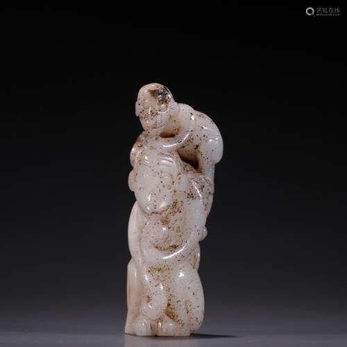 Hou old hetian jade, generation generation seal carvingsSpec...