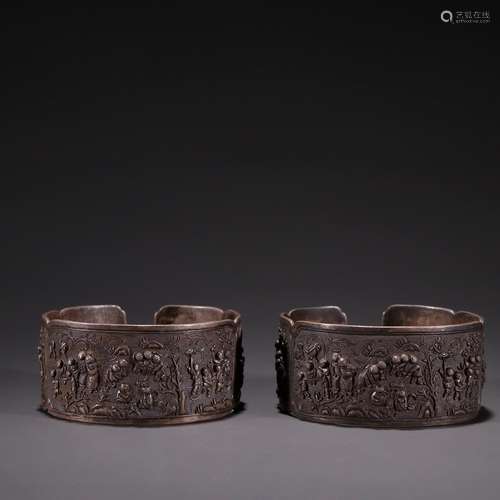 Figure bracelet a pair of silver chisel, the ancient philoso...