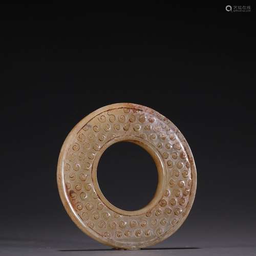 Ancient jade GouYun, jadeSpecification: 6.05 0.55 diameter 3...