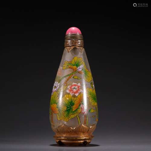 Old glass painting, yipin snuff bottlesSpecification: high 1...