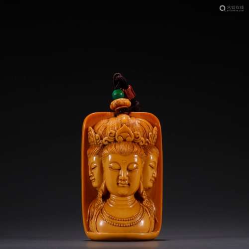 Old.chinese three head guanyin listedSpecification: high 6.8...