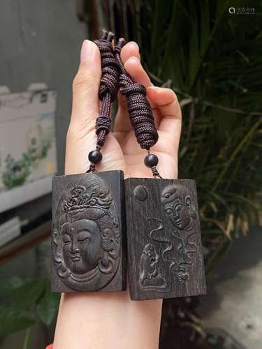 Chen xiang guan Yin wen brand a pairSpecification: 6 cm x 4 ...