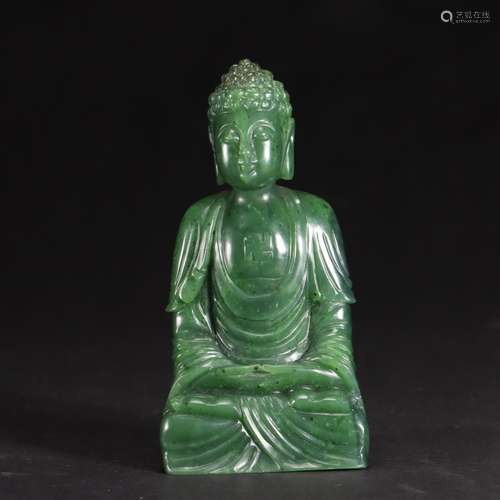 : hetian jade Buddha furnishing articlesSize: 12.6 cm high, ...