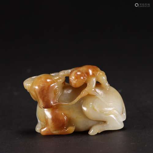 : hetian jade the lad cattle furnishing articlesSize: 6 cm l...