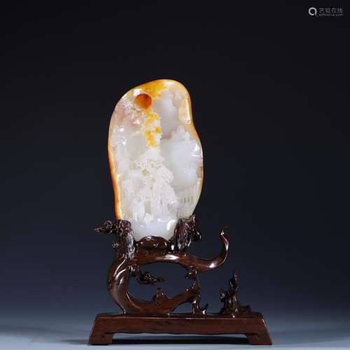 Dashanzi furnishing articles: hetian jade landscape characte...