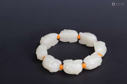 String: hetian jade and powerful handChild diameter 2.5 cm *...