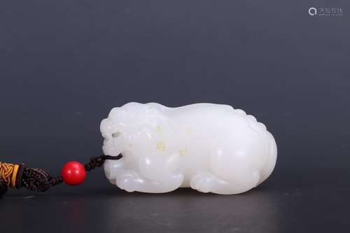 : put a hetian jade the mythical wild animalLong and 5.7 cm ...