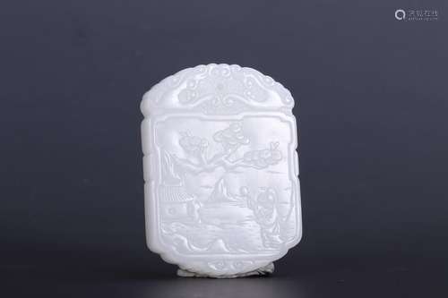 Son: hetian jade, brandLong and 5.1 cm wide and 3.7 cm thick...