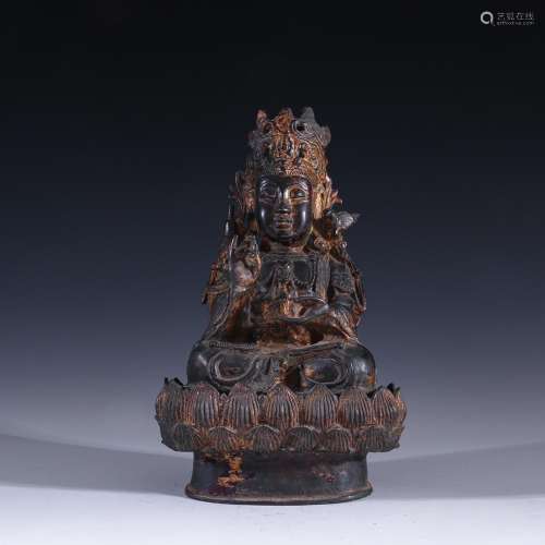 Copper and gold lotus guanyin furnishing articlesSpecificati...