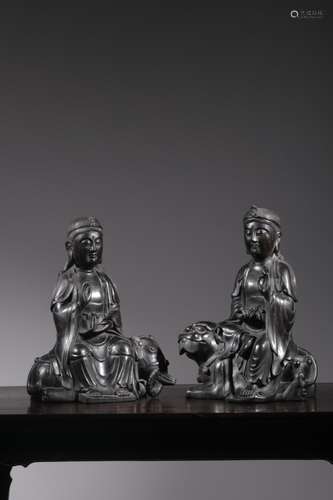 Lobular rosewood/manjusri bodhisattva samantabhadra bodhisat...