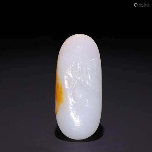 The original rock of hetian jade pendant guan gong.Specifica...