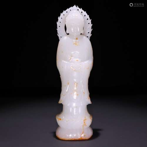 Buddha-to-be stands resemble: hetian seed.Specification: hig...