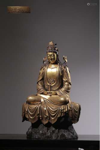 "Annual" model of copper and gold sitting guanyin ...