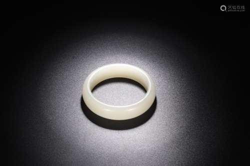 : hetian jade article flat braceletSize: diameter 5.8 cm wei...