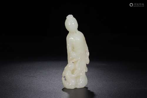 : hetian jade three niang godson furnishing articlesSize: 11...