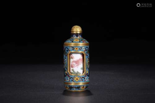 :· cloisonne has fish snuff bottle which transform the mind ...