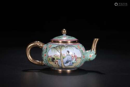 Paragraph:emperor· stories of colored enamel teapotSize: 15 ...