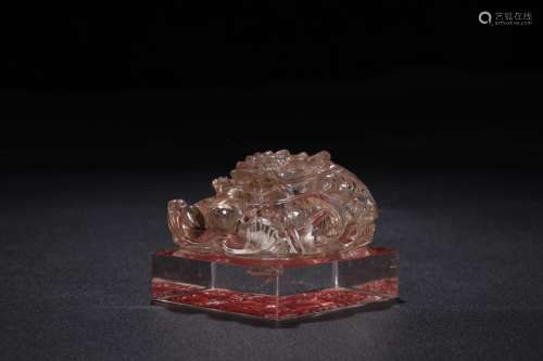 : crystal dragon sealSize: 5 cm wide and 6 cm weighs 320.5 g...