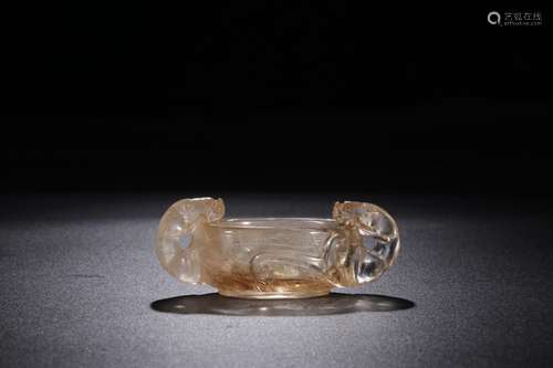 : old crystal longnu water jarSize: 3.4 cm wide and 8.6 x 4....