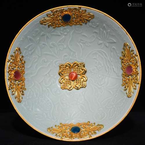 Kiln, including jewel-encrusted bowl, 6.5 x 21,