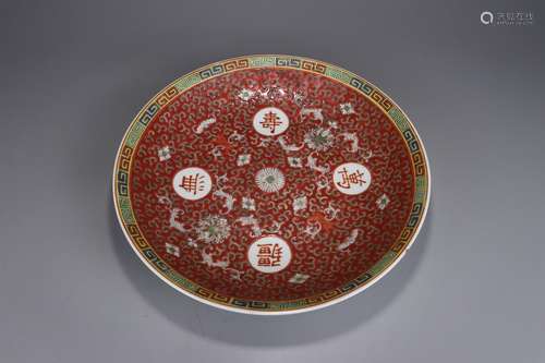 : "thejingdezhen" red enamel branch flowers stays ...