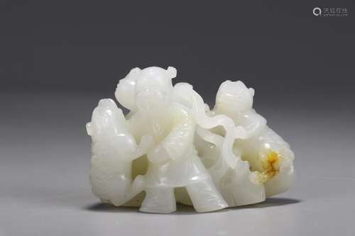 : hetian jade benevolent lad furnishing articles6.7 ㎝ long, ...