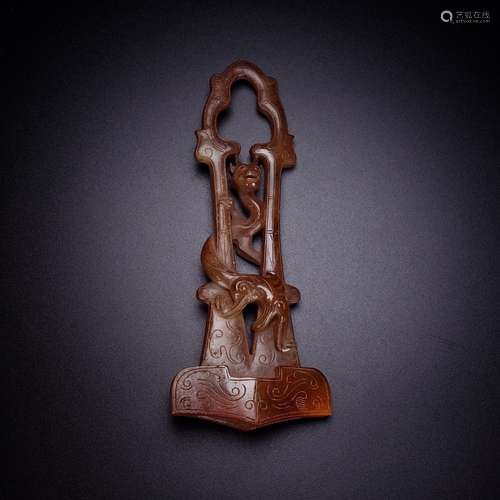 And Tian Shan jade expected, the jade oil moisten, carved ex...