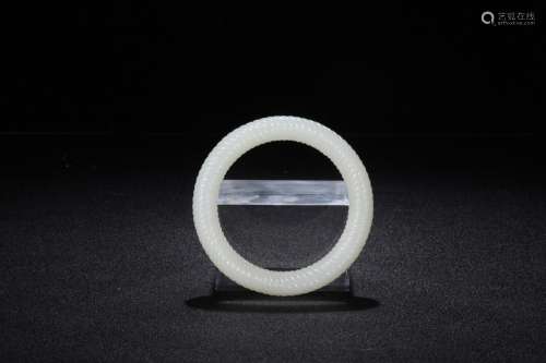 : hetian jade, new silk braceletSize: diameter 5.8 cm weighs...