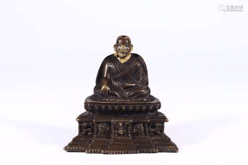 Local paint: copper gold guru's statueSize: 12.7 cm wide...