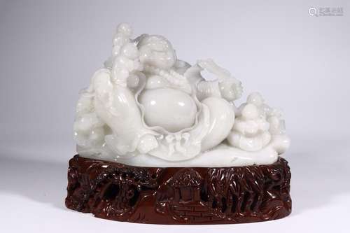 : hetian jade five sub-ka furnishing articlesSize: 18 cm lon...