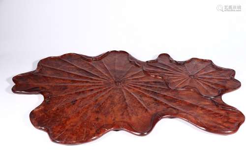 Type: gall wooden lotus leaf tea traySize: 69.5 cm wide and ...