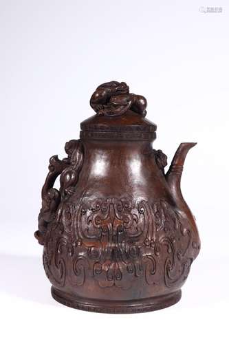 Ewer: bamboo therefore dragon beast knobSize: 13 cm bottom d...