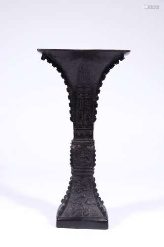 : copper thunder sifang halberd vase with flowersSize: 15.5 ...