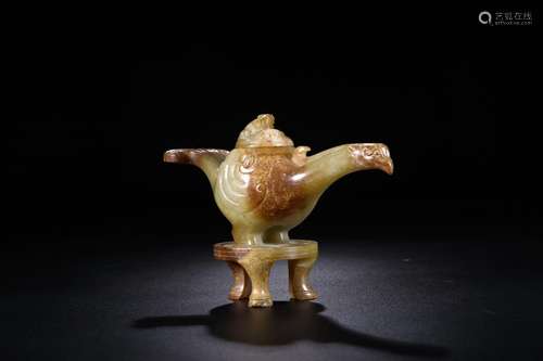 Hetian jade belt phoenix bird-like incense burnerSpecificati...