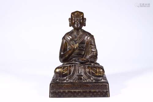 W number 4424: copper paint gold guru's statueSize: 24 c...