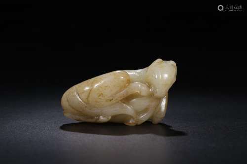 : hetian jade horse furnishing articles131.2 grams.7 CM wide...