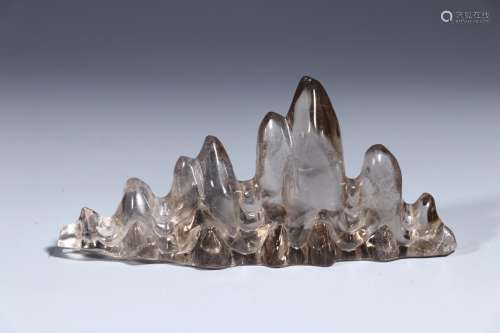 Tea-coloured crystal pen rack dashanziSize: 15.2 cm wide and...