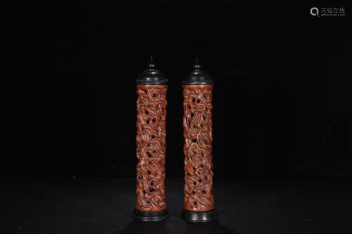 : boxwood scent tube (red sandalwood base)Size: 28 cm high 6...